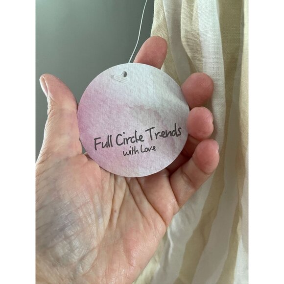 NWT Full Circle Trends Women's Striped Cotton Shorts - Picture 7 of 7